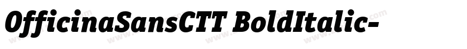 OfficinaSansCTT BoldItalic字体转换